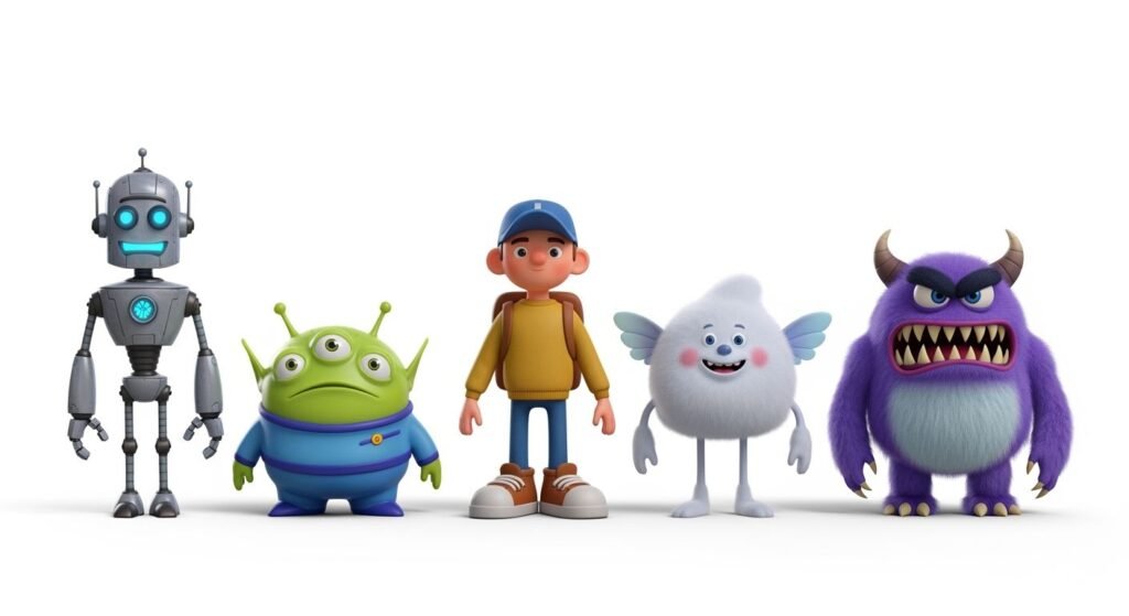 3d characters blank background image