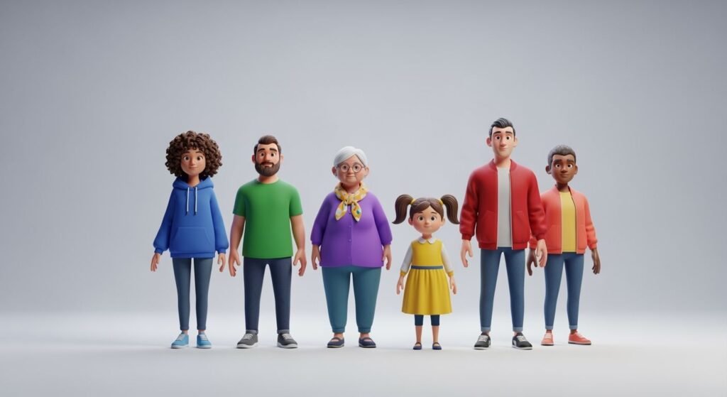 3d characters blank background image 4
