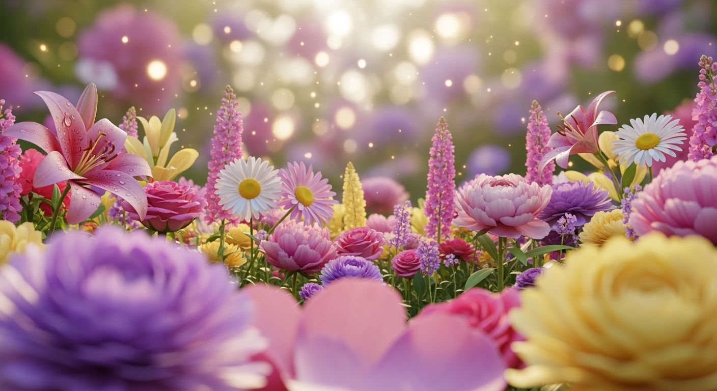 3d flower background image 3