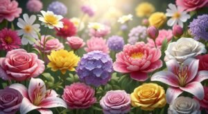 3d flower background image