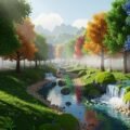 3d nature background