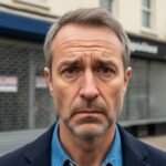 A worried face with a closed shops in image