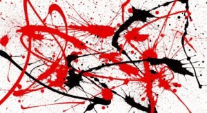Abstract red and black splatter image 3