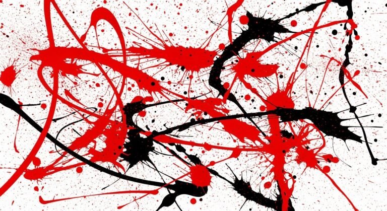 Abstract red and black splatter image 3