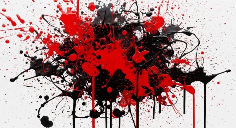 Abstract red and black splatter image 4