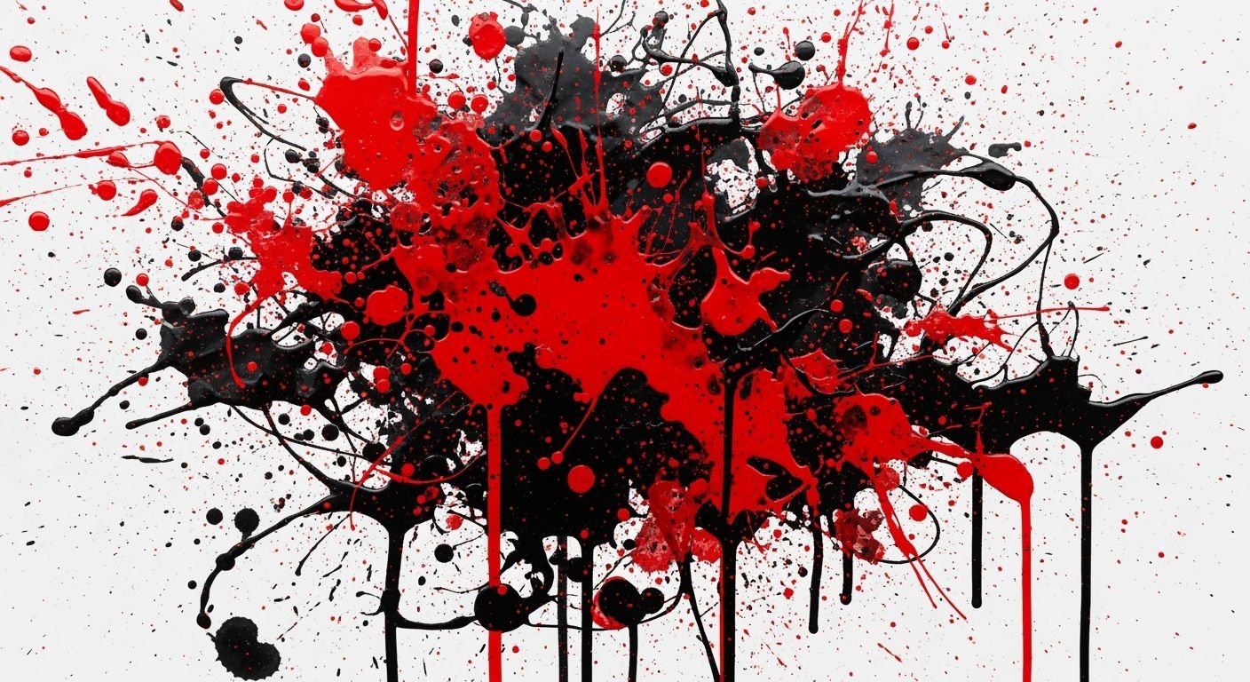 Abstract red and black splatter image 4