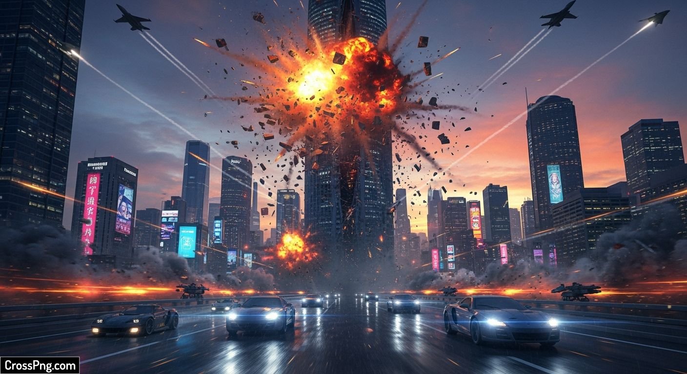 Action movie background image