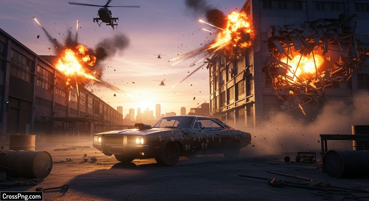 Action movie background image