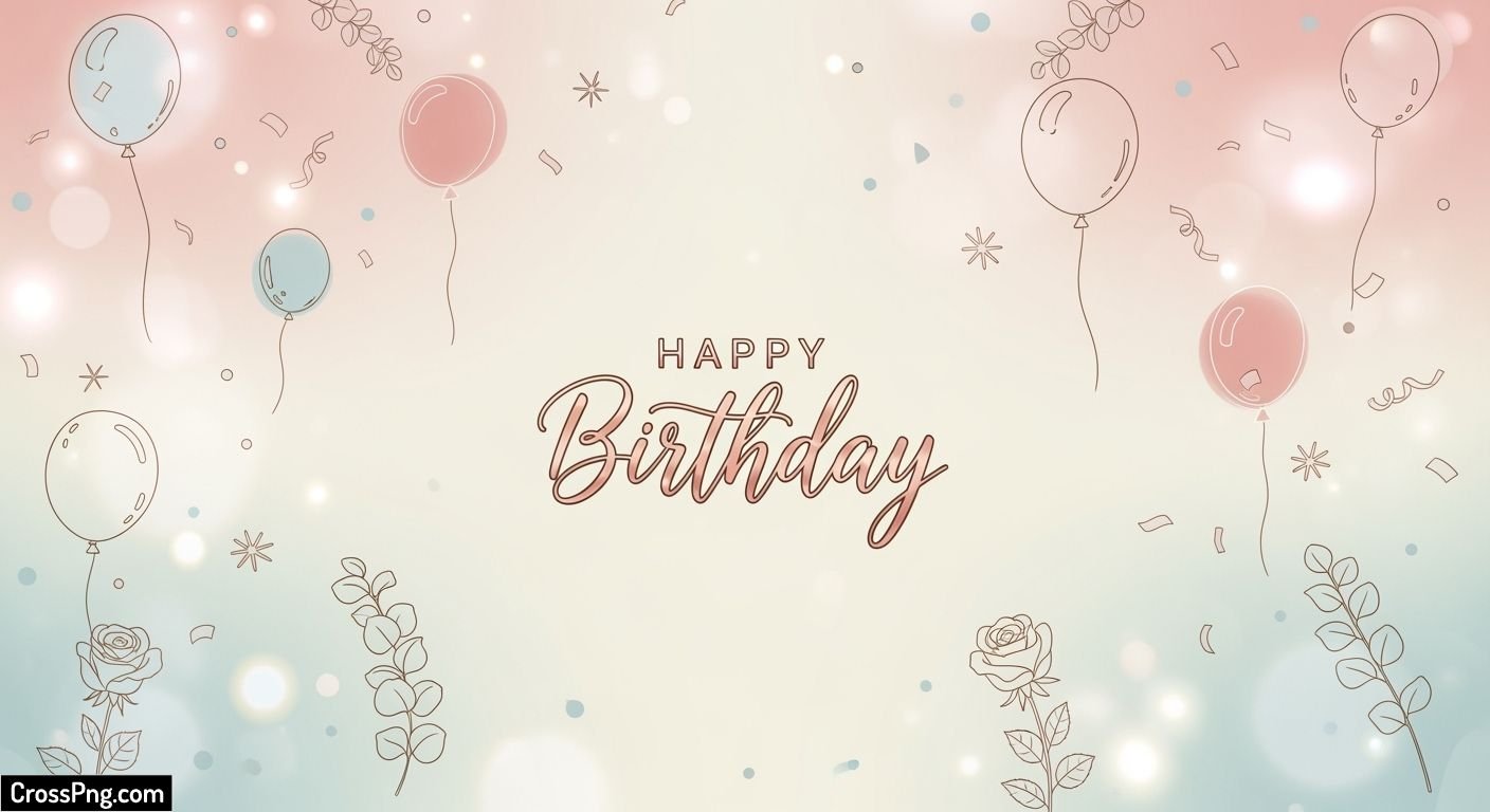 Aesthetic birthday background image 7
