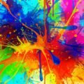 Aesthetic color splash background