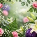 Aesthetic floral background image