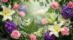Aesthetic floral background image 3