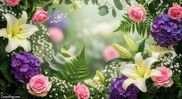 Aesthetic floral background image 3
