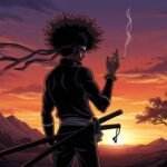 Afro samurai background smoking image 3