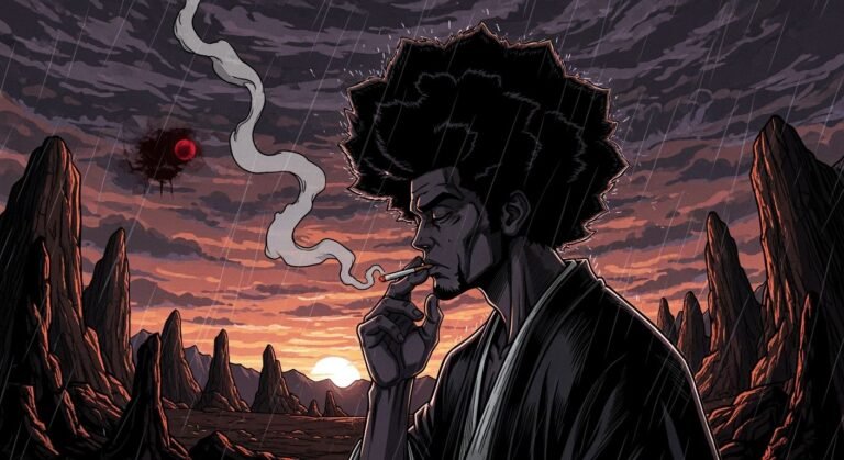 Afro samurai background smoking image 4