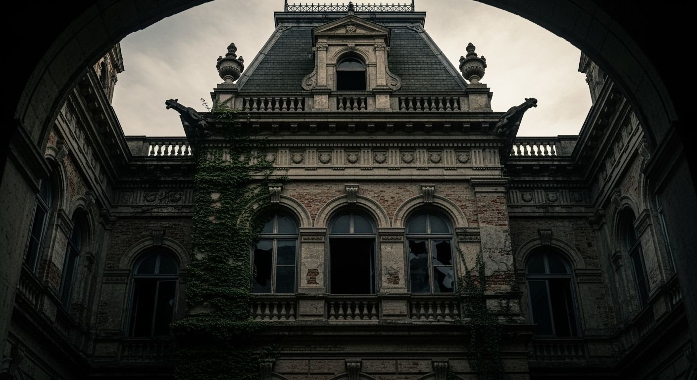 Aged building background image