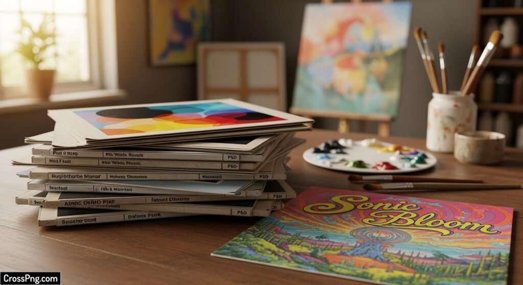 Album background psd image 2