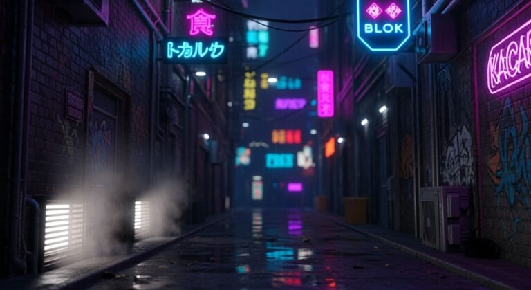 Alley background ai image 2