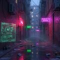 Alley background ai