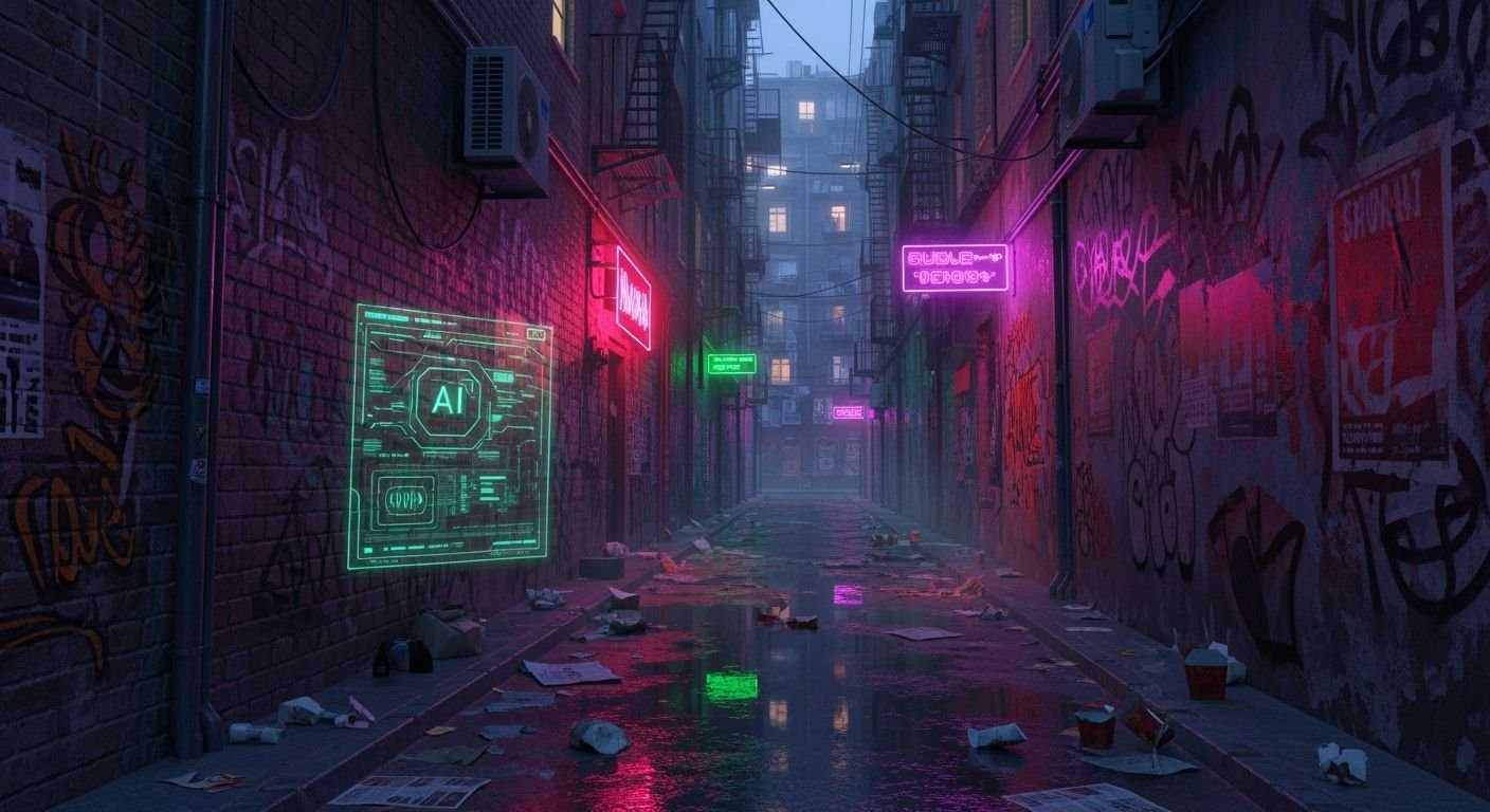 Alley background ai image 3
