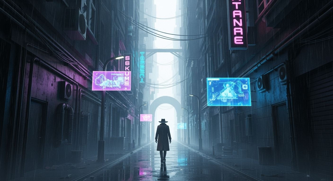 Alley background ai image