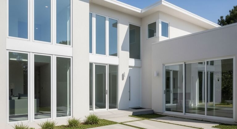 Aluminum windows and doors white image 2