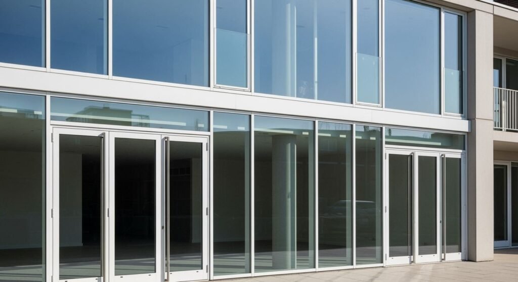 Aluminum windows and doors white image 3