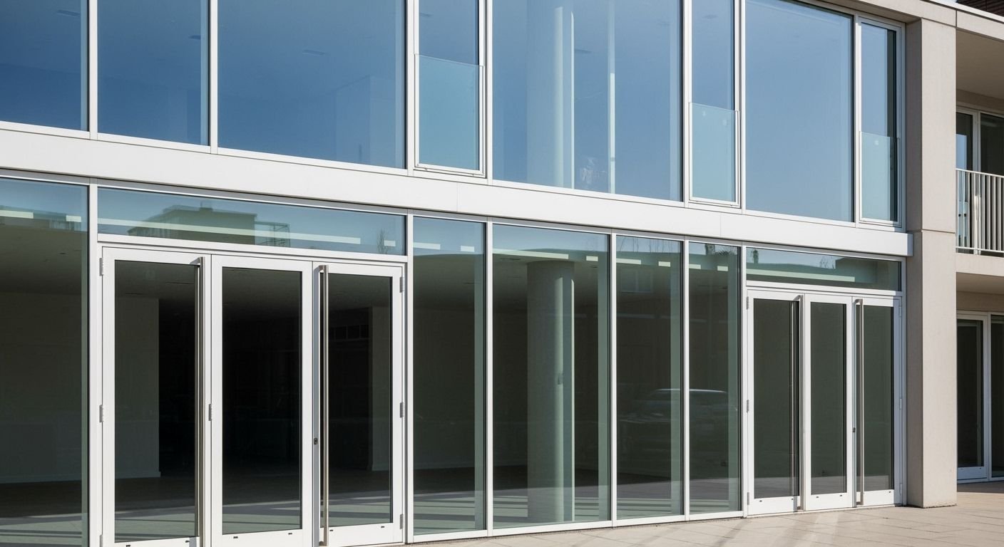 Aluminum windows and doors white image 3