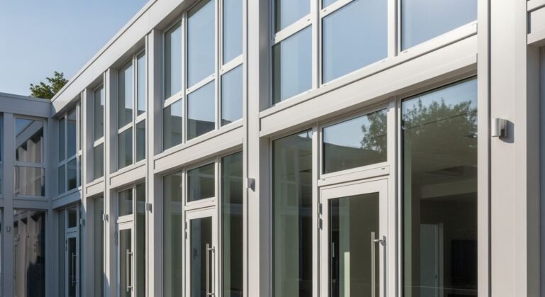 Aluminum windows and doors white image 4