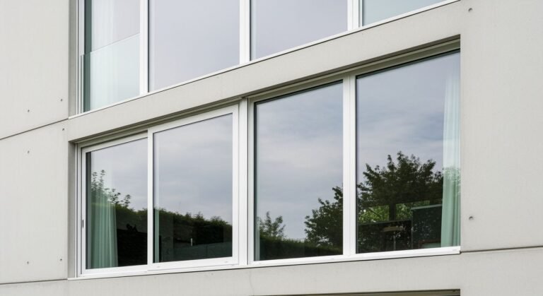 Aluminum windows and doors white image