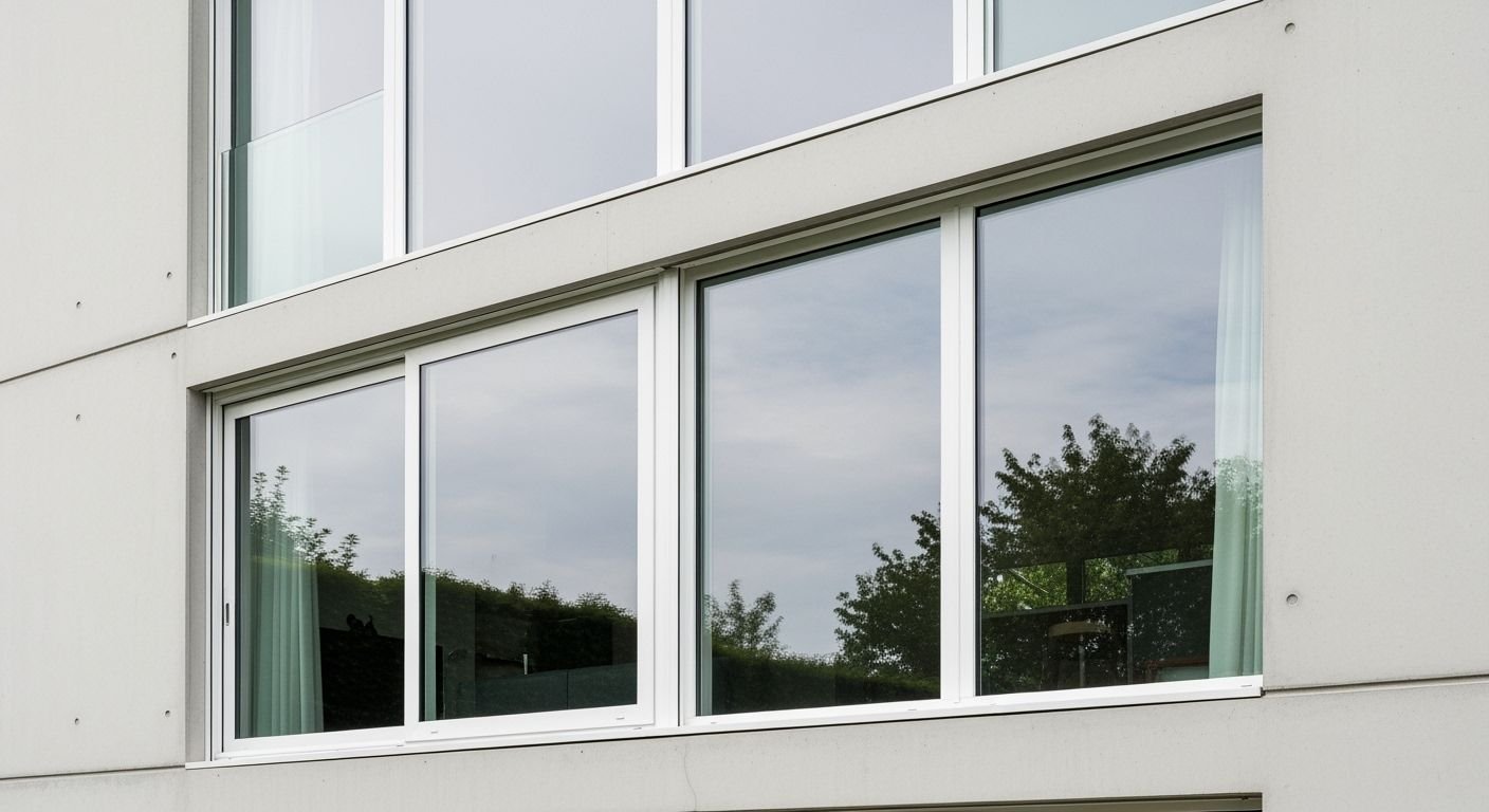 Aluminum windows and doors white image
