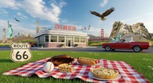 American background image