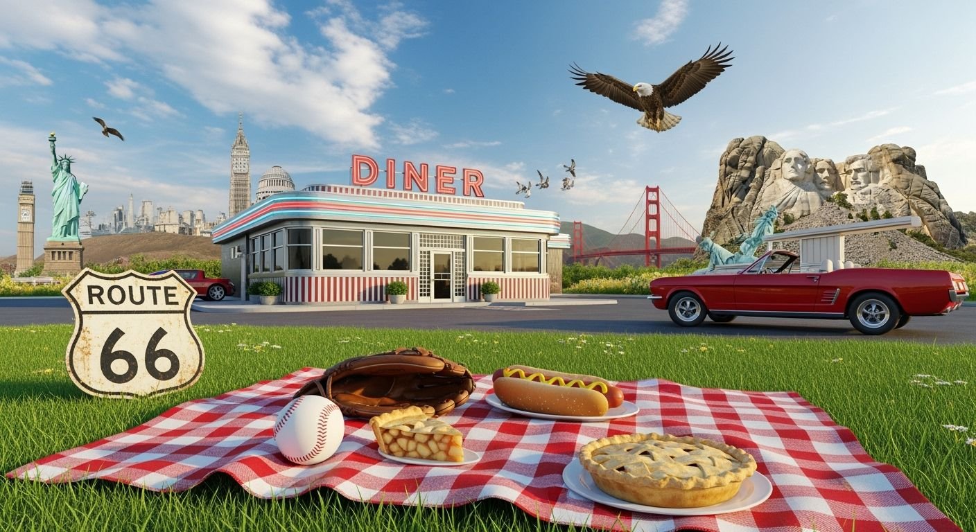 American background image