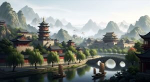 Ancient china light background image 2