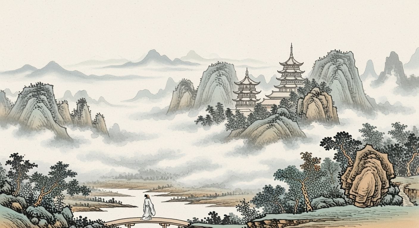 Ancient china light background image