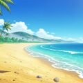 Anime beach background