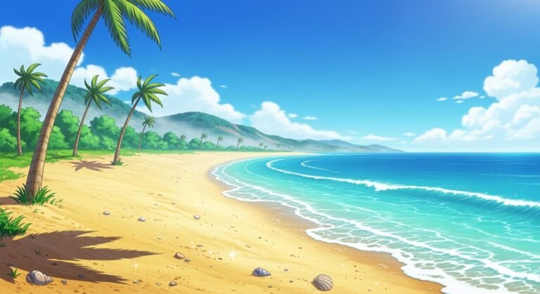 Anime beach background image 2