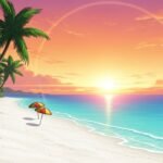 Anime beach background image 4