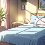 Anime bed background image 2