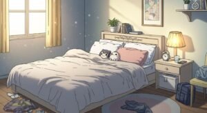 Anime bed background image
