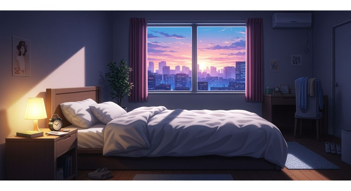 Anime bed background image 4