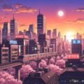 Anime city background image