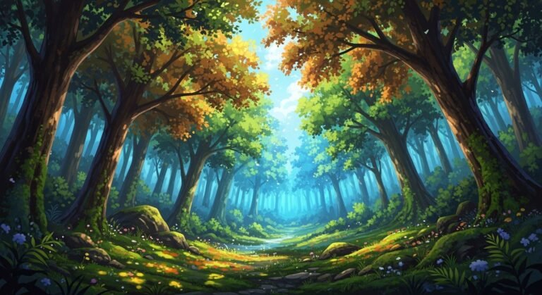 Anime forest background image 2