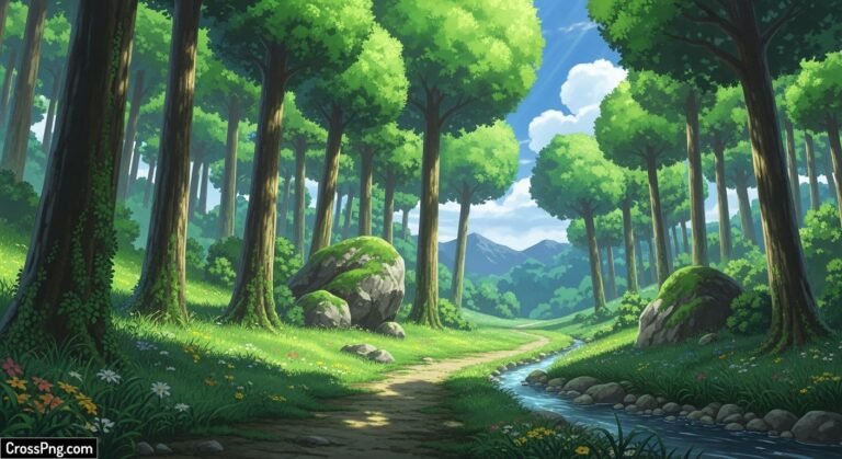 Anime forest background image 3