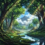 Anime forest background image 4