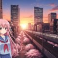 Anime girl background