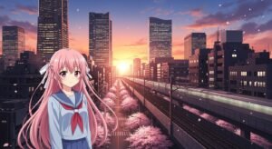 Anime girl background image 3