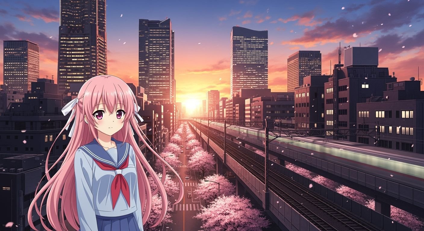 Anime girl background image 3