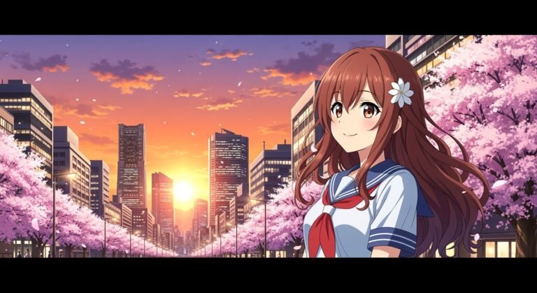 Anime girl background image 4