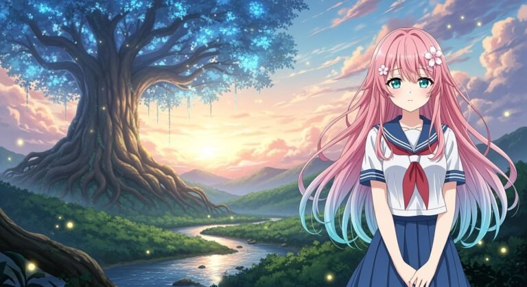 Anime girl background image